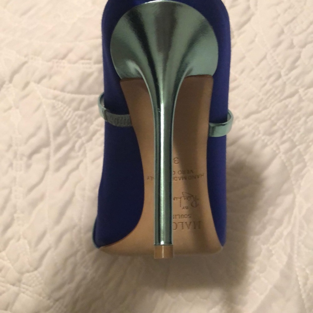 Malone Souliers satin electric blue mule size 39 - Picture 6 of 7